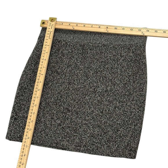 Alexander Wang Sweater Knit Mini Skirt Black Grey Marled Heather - Picture 4 of 4